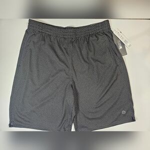 RBX Shorts Mens Large Black Gray Textured Performance Athletic Training Gear NEW